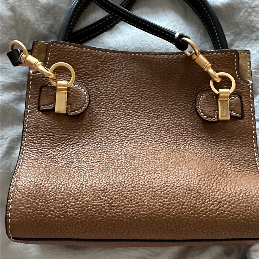 Tory Burch Tan and Black Small Crossbody Bag - Picture 9 of 16